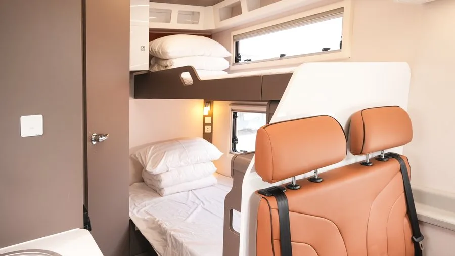 SAIC Maxus H90 interior bunk beds sleeping area